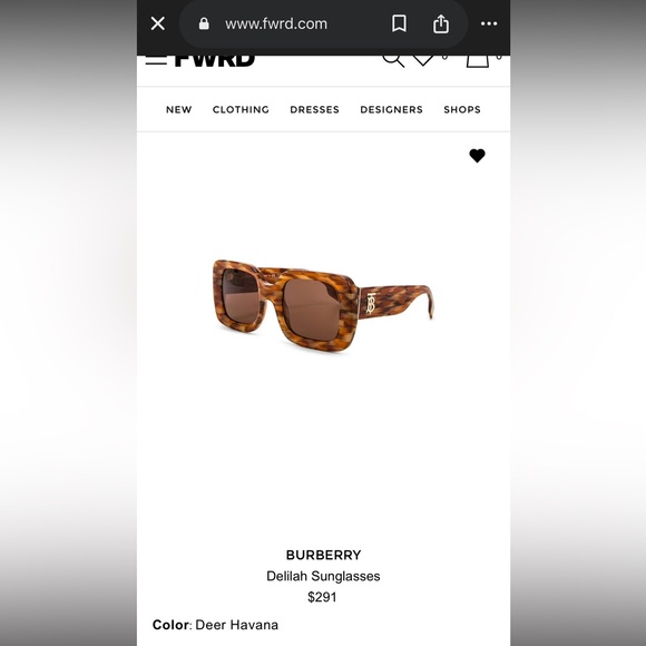 Burberry Women’s Delilah Sunglasses Deer Havana EUC #BE4327 Made in Italy - Picture 12 of 15